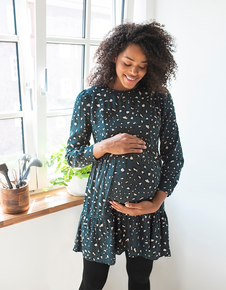 Leopard print nursing dress hotsell