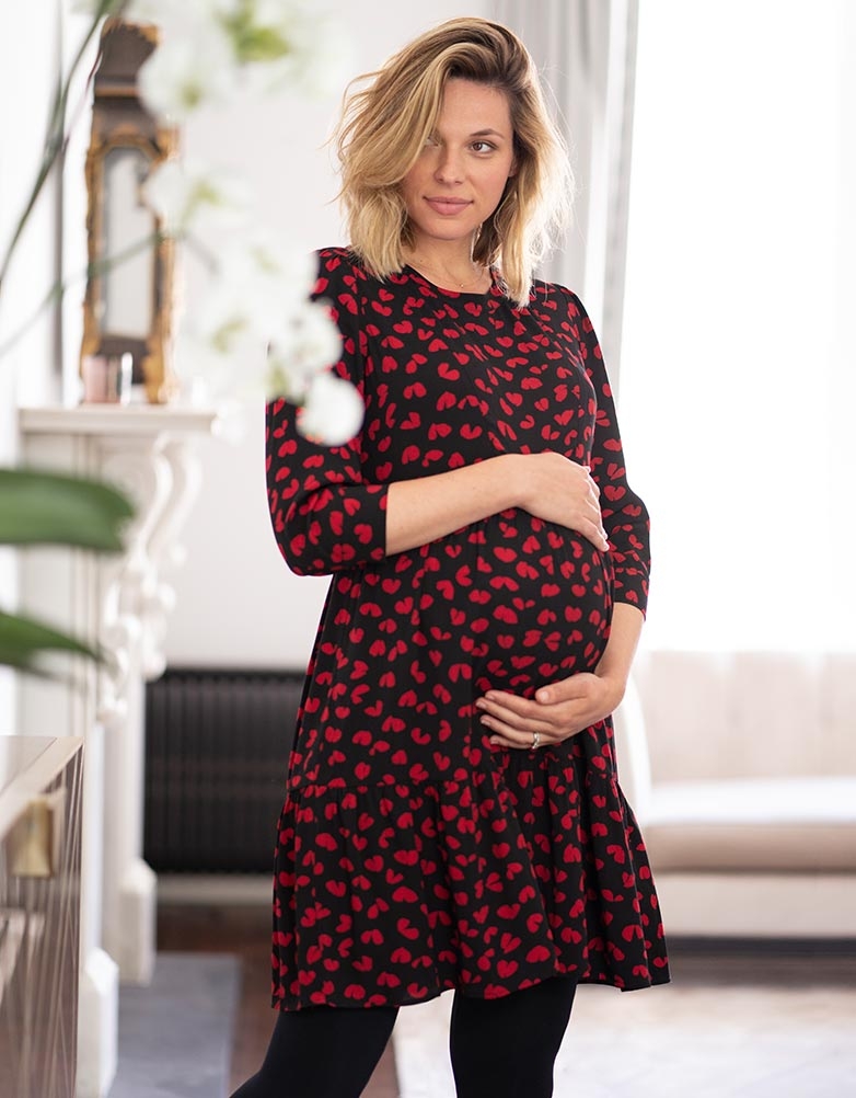 Maternity dress with tights best sale