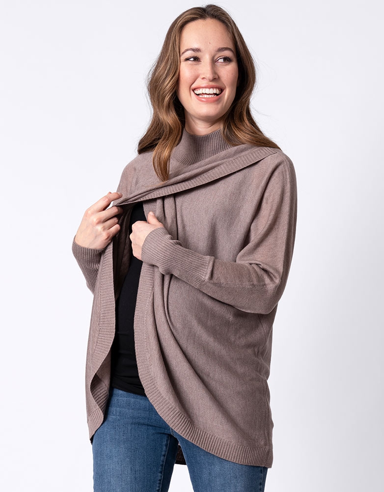 Wool Blend Crossover Maternity Nursing Jumper Seraphine