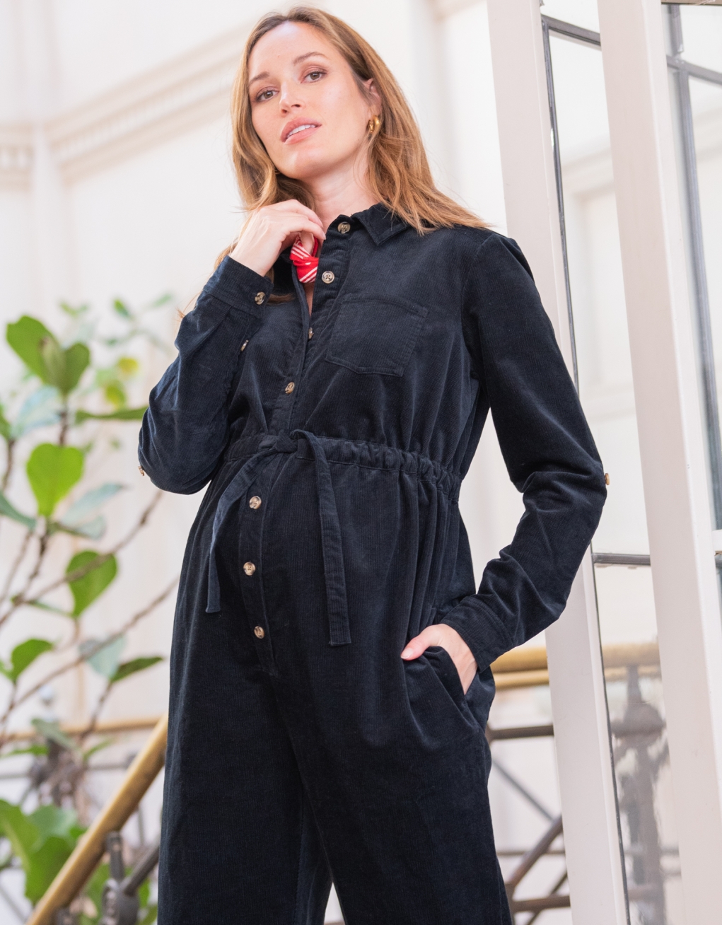 Black maternity jumpsuit online