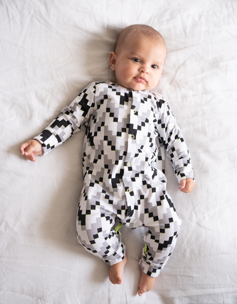 Theodore Easy Zip Organic Cotton Sleepsuit Bib Set