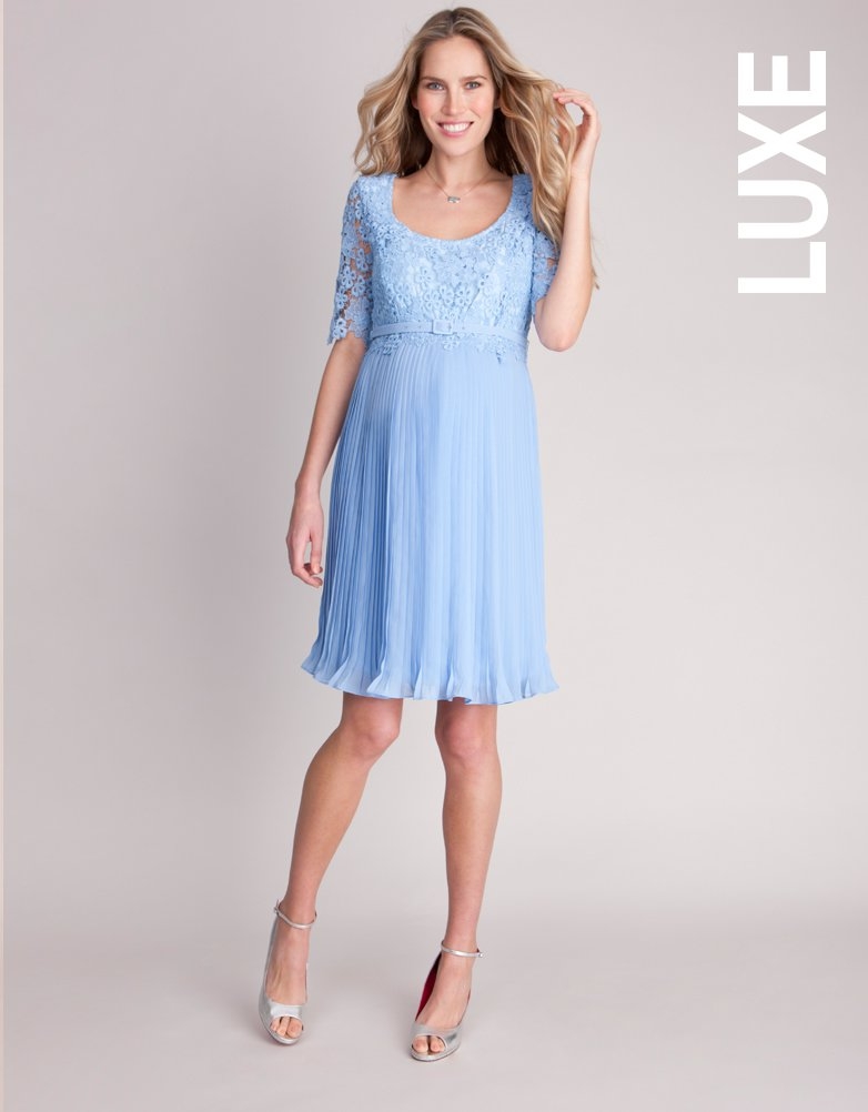 Lace Top Pleated Maternity Dress Seraphine