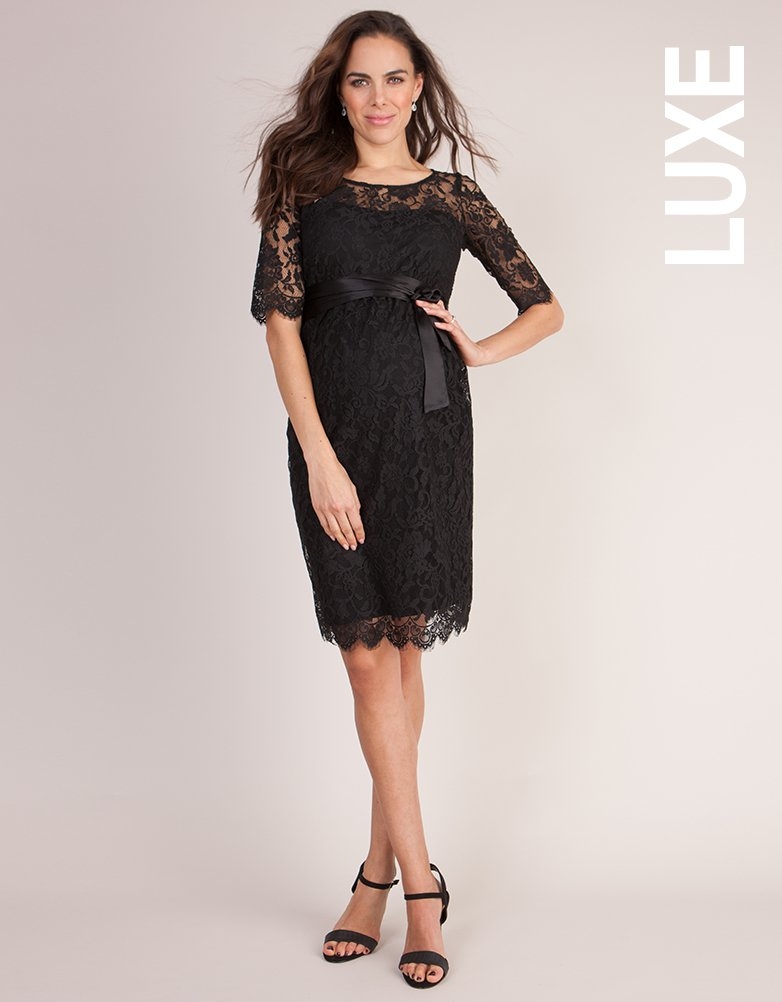 Black lace cocktail dress on sale