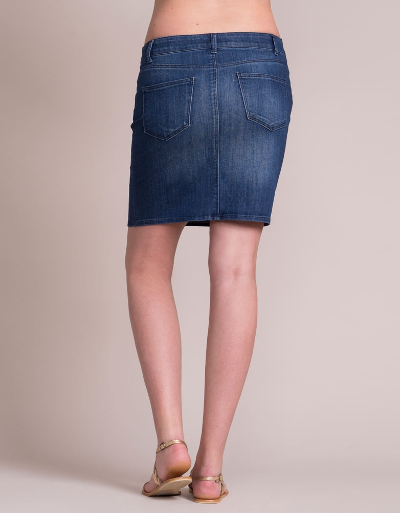 Vintage Wash Denim Maternity Skirt Seraphine