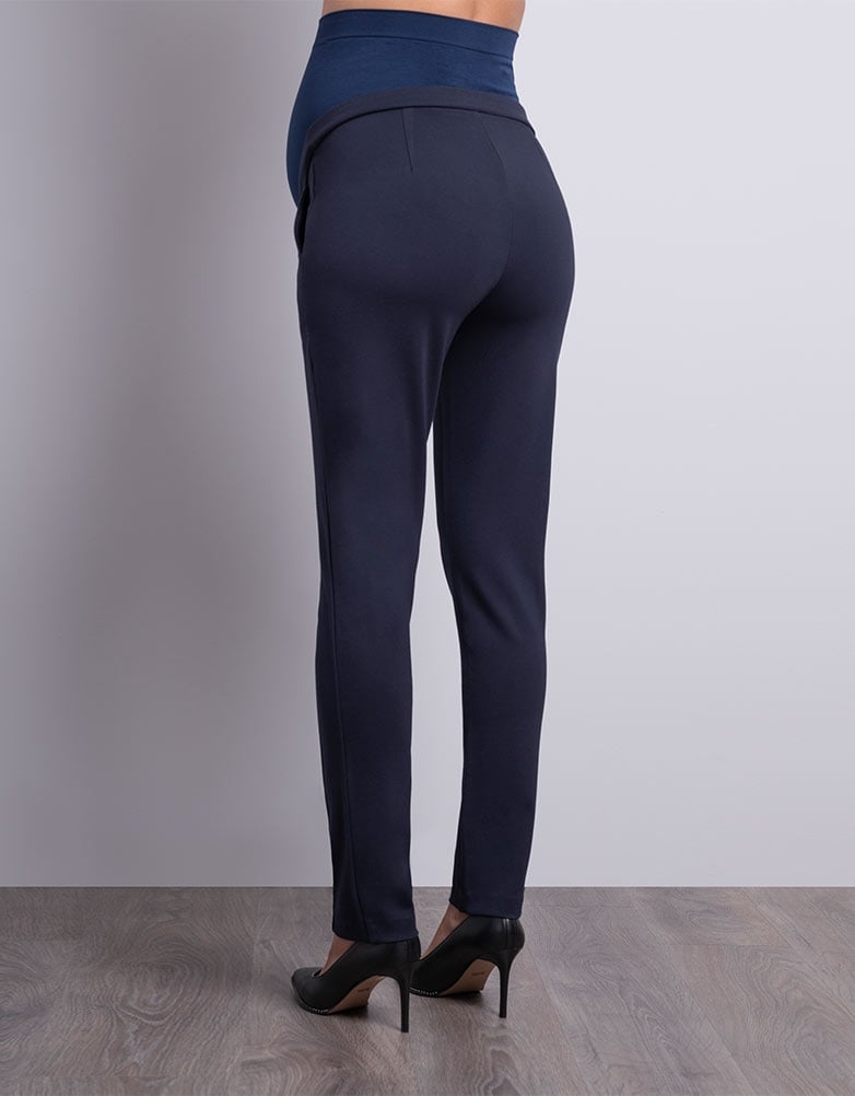 Next maternity trousers navy best sale