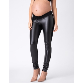 Faux Leather Panel Maternity Leggings Seraphine