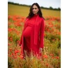 Dell | Double-Breasted Wool Maternity Coat with Tie