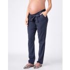 Cotton Blend Navy Blue Maternity Chinos