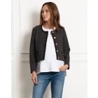 Marisol | Black Stretch Tweed Maternity Jacket