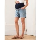Stretch Denim Over Bump Maternity Shorts
