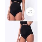 Twin Pack Bamboo Over Bump Maternity Briefs - Black