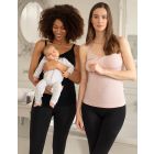 Twin Pack Bamboo Maternity & Nursing Vests - Black & Blush