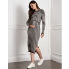 Evangelina | Crew Neck Layered Knit Maternity & Nursing Dress