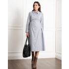 Arianna | Cotton-Blend Stripe Maternity & Nursing Shirt Dress