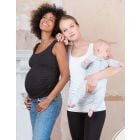 Twin Pack Maternity & Nursing Vest Tops - Black & White