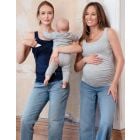 Twin Pack Maternity & Nursing Vest Tops – Grey & Navy