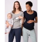 Twin Pack Maternity & Nursing T-Shirts – Navy & Grey