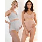 Quinlan | Twin Pack Bamboo Over Bump Maternity Briefs 