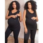 Twin Pack Curve Maternity & Nursing Tops - Black