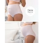 Twin Pack No VPL Over Bump Maternity Briefs – Nude