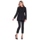 Black Bouclé Maternity Jacket